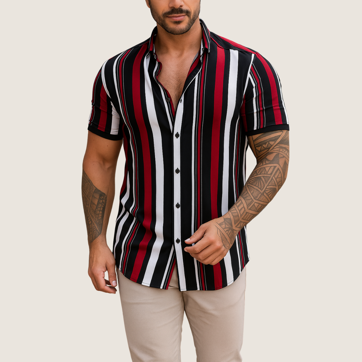Monarch Chemise Imprimée – Style Estival Décontracté