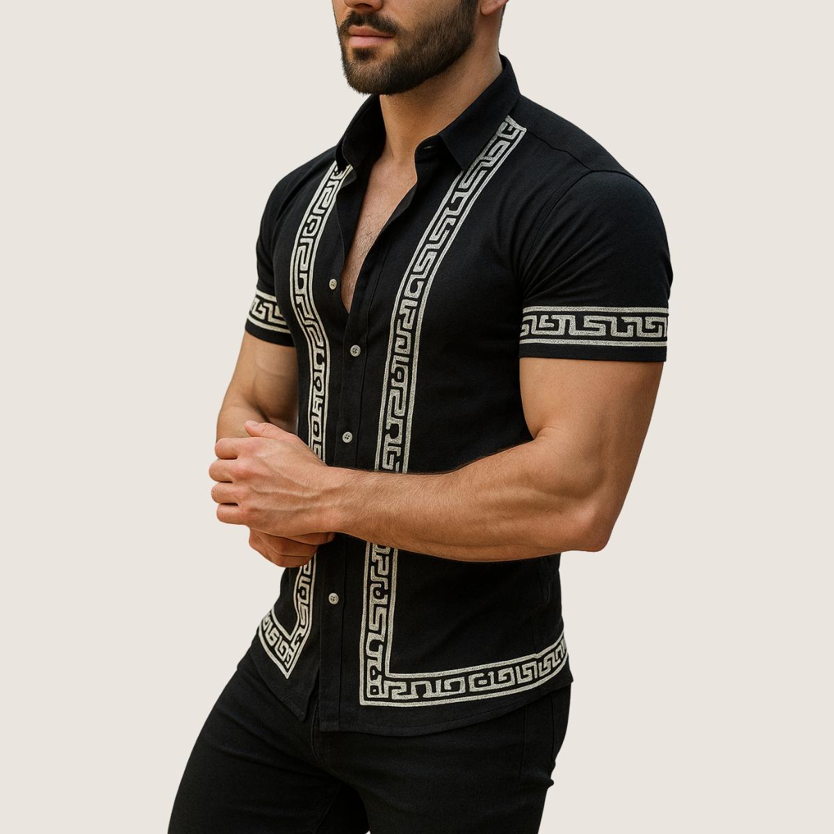 Monarch Chemise Imprimée – Style Estival Décontracté