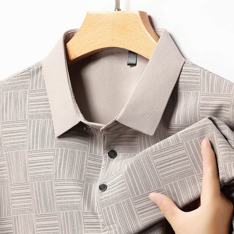 Monarch – Chemise Homme à Imprimé Géométrique en Tissu Texturé