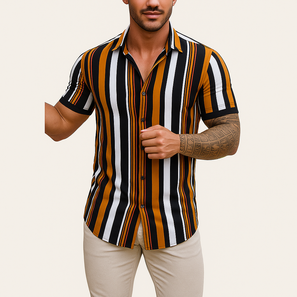Monarch Chemise Imprimée – Style Estival Décontracté