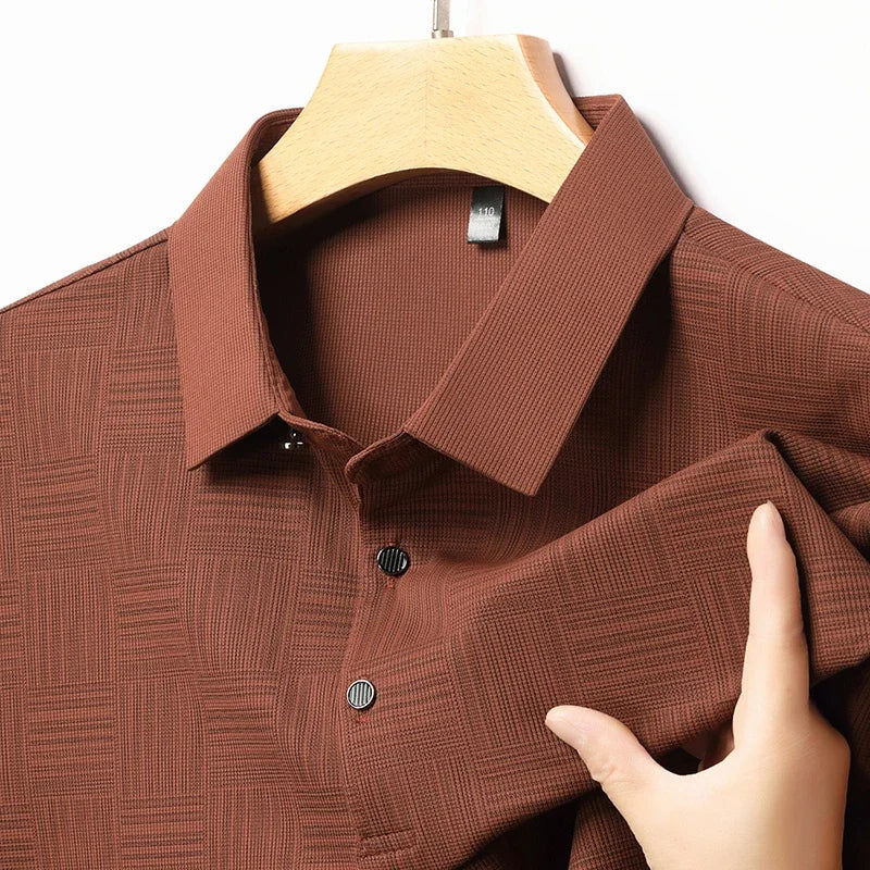 Monarch – Chemise Homme à Imprimé Géométrique en Tissu Texturé