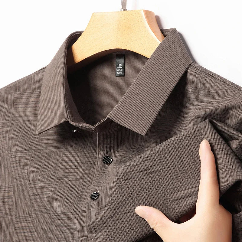 Monarch – Chemise Homme à Imprimé Géométrique en Tissu Texturé