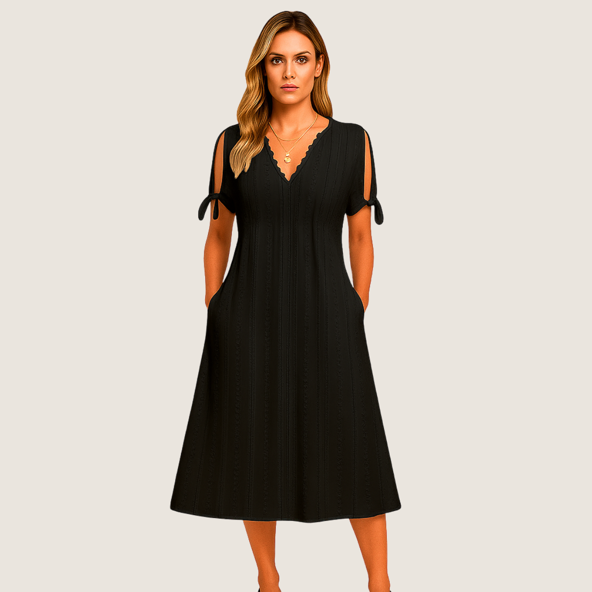 Monarch Robe Zoe Midi en Dentelle – Élégance Décontractée