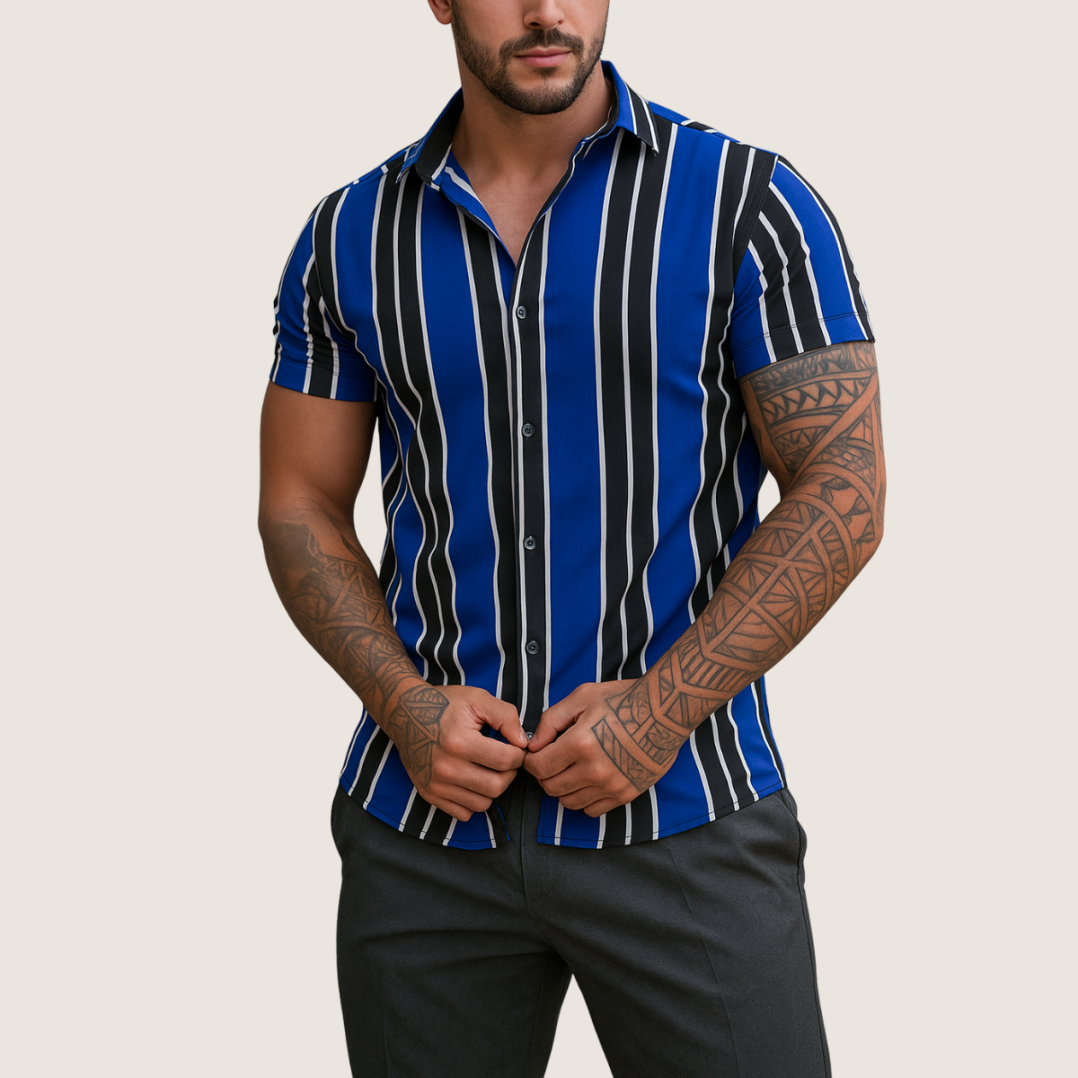 Monarch Chemise Imprimée – Style Estival Décontracté