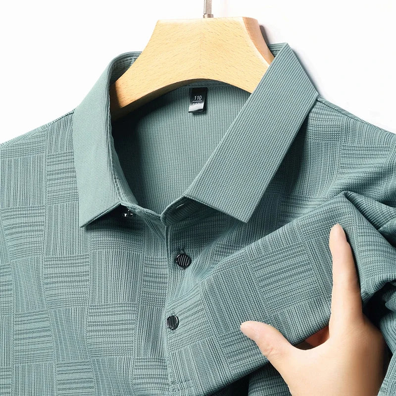 Monarch – Chemise Homme à Imprimé Géométrique en Tissu Texturé
