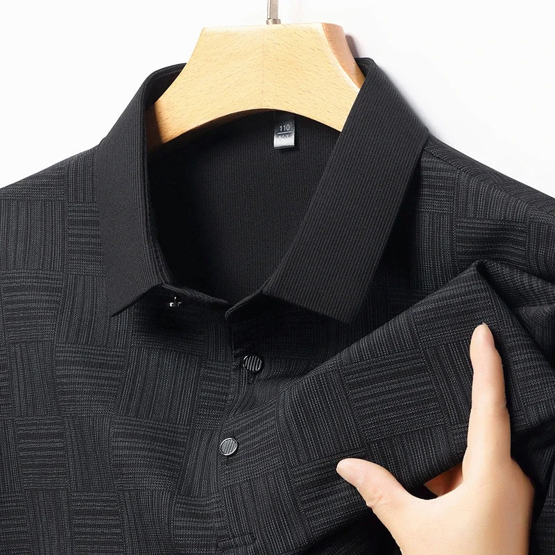 Monarch – Chemise Homme à Imprimé Géométrique en Tissu Texturé