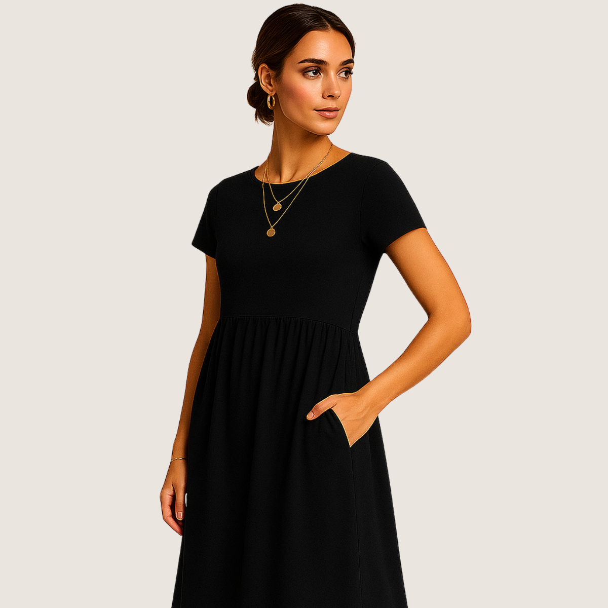 Monarch Robe Midi Alice – Élégance Décontractée et Intemporelle