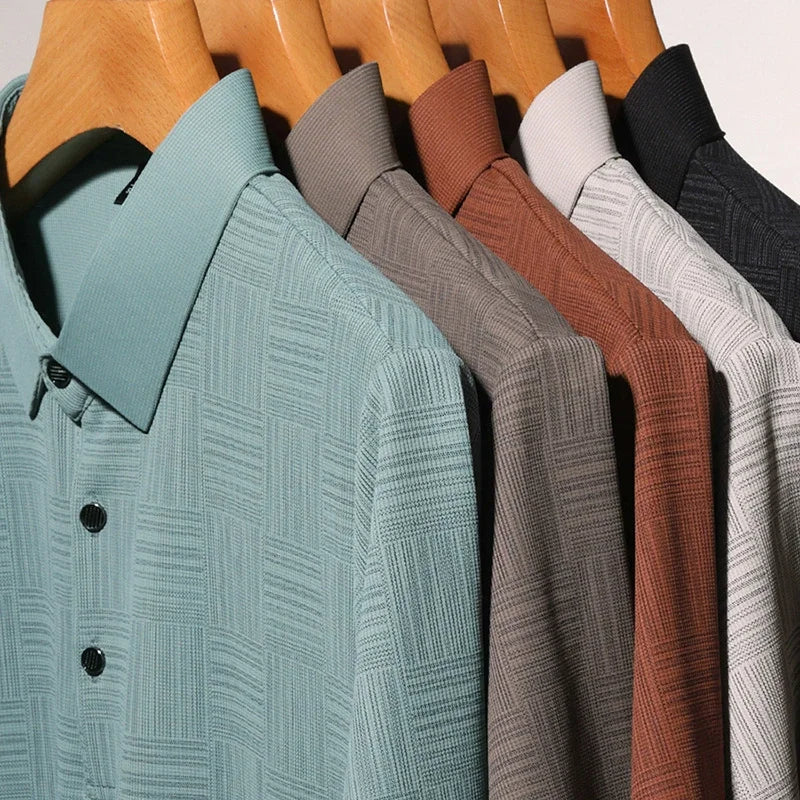 Monarch – Chemise Homme à Imprimé Géométrique en Tissu Texturé
