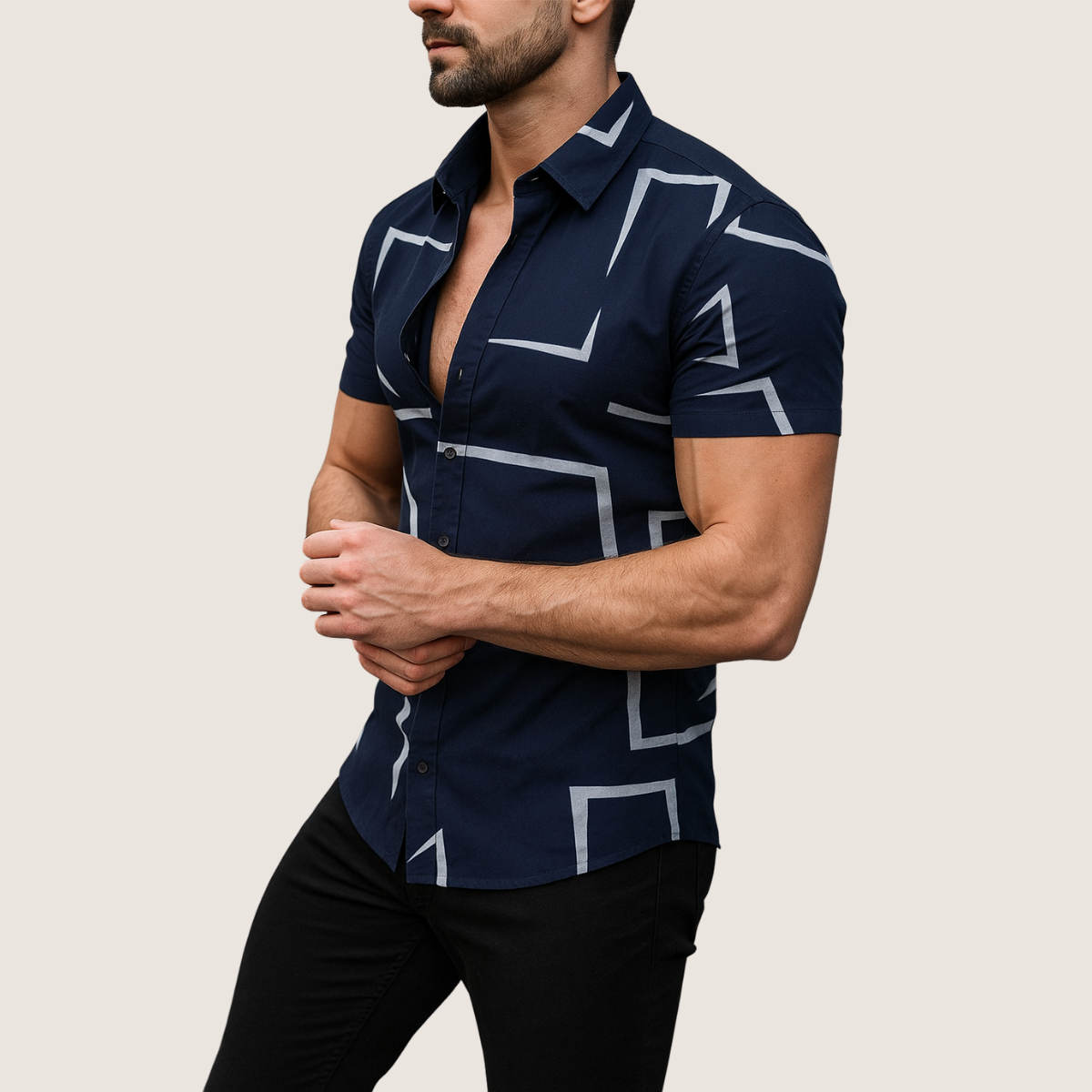 Monarch Chemise Imprimée – Style Estival Décontracté