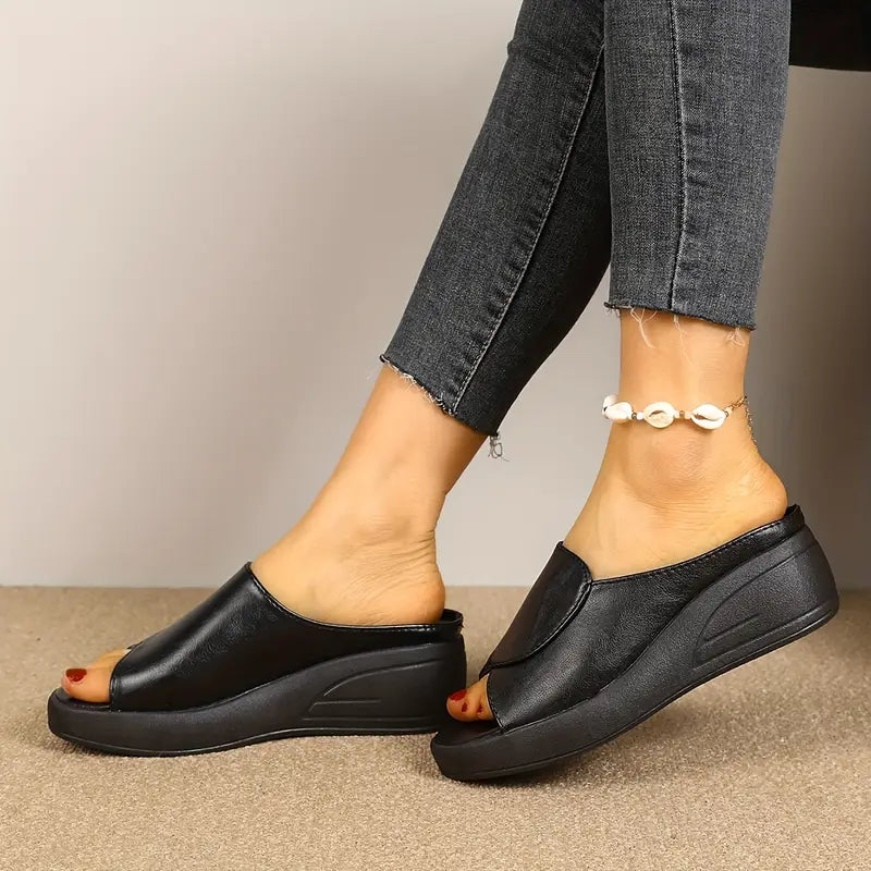 Monarch – Mule Féminine Confort Élégant NoirLift