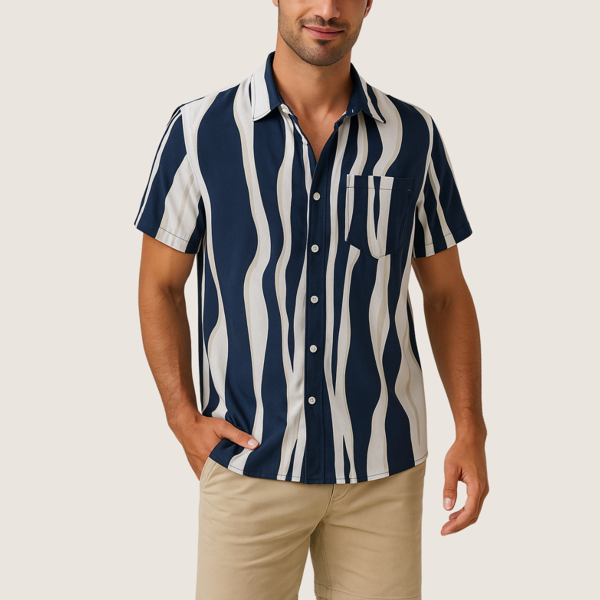 Monarch Chemise Imprimée – Style Estival Décontracté