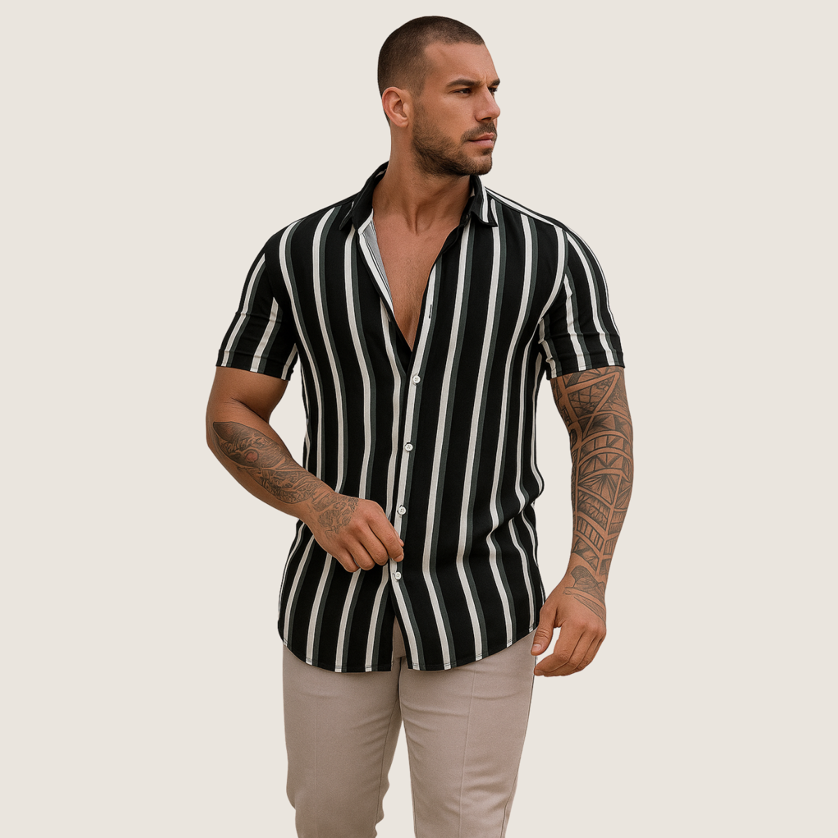 Monarch Chemise Imprimée – Style Estival Décontracté