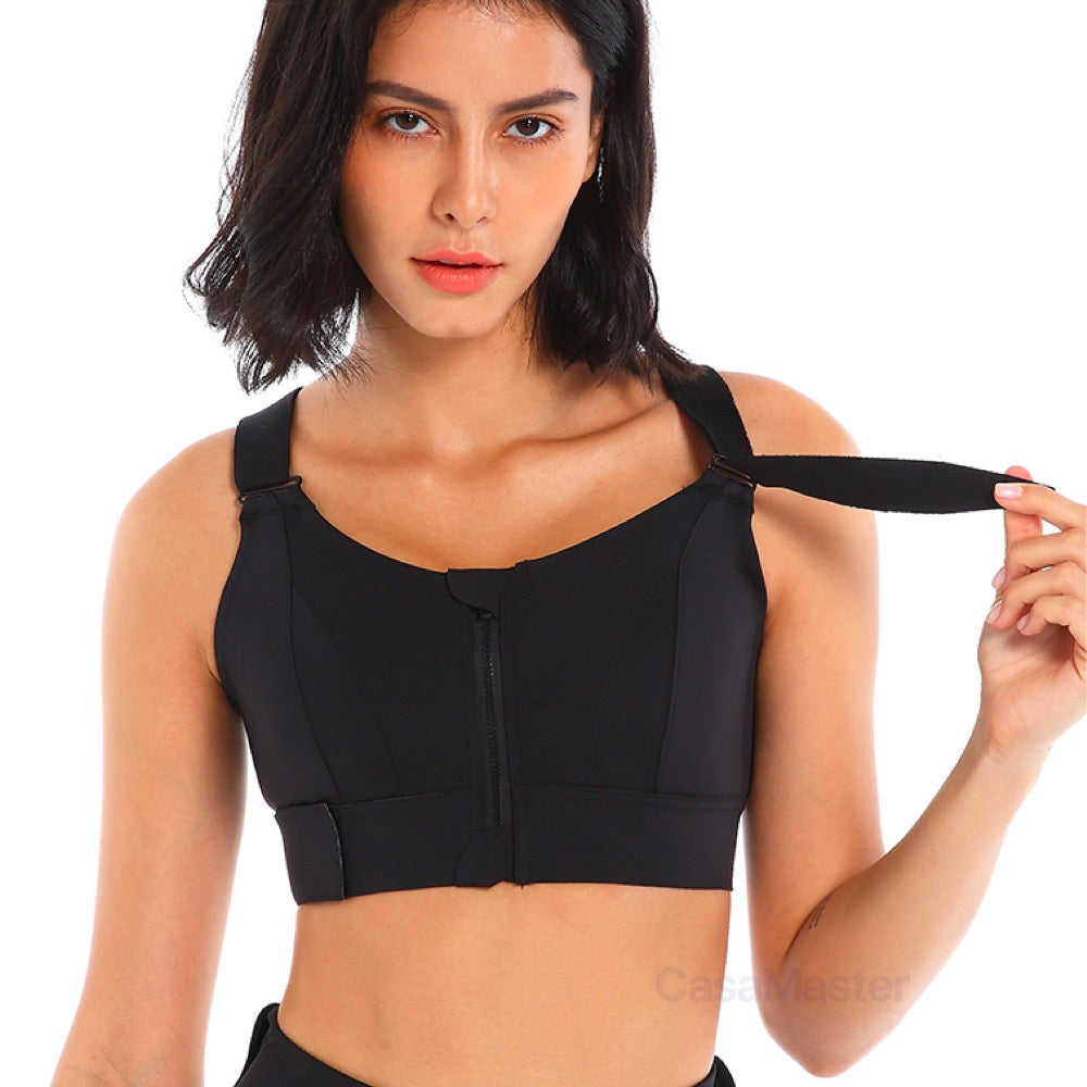 Haut de fitness d'entraînement réglable à soutien maximal - Bra