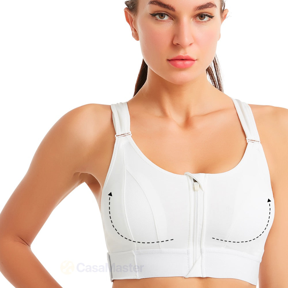 Haut de fitness d'entraînement réglable à soutien maximal - Bra