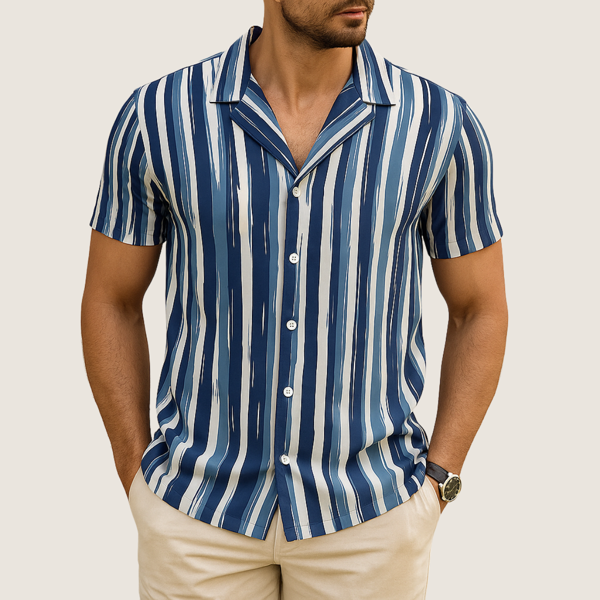 Monarch Chemise Imprimée – Style Estival Décontracté