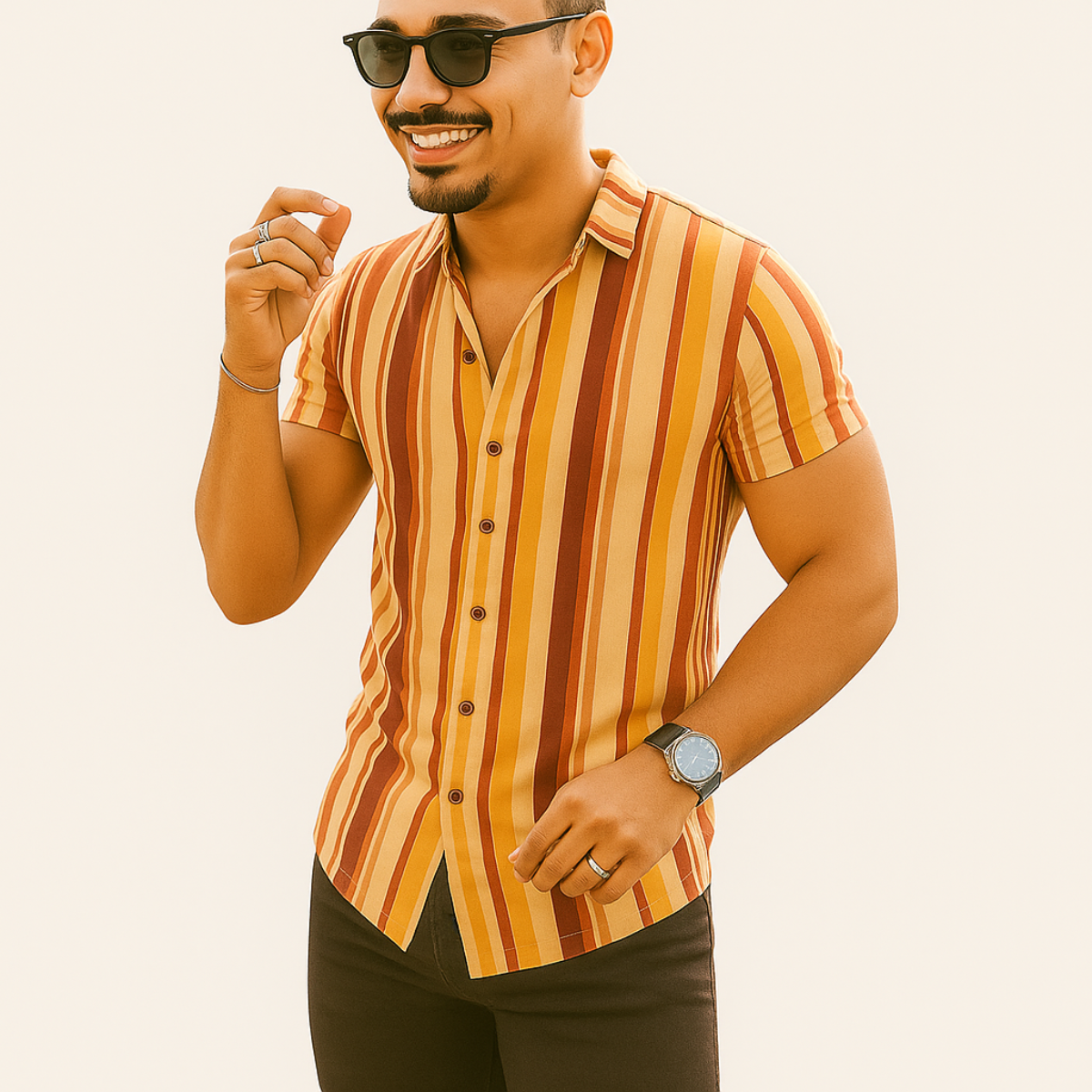 Monarch Chemise Imprimée – Style Estival Décontracté
