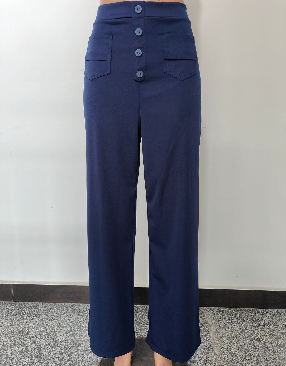 50% de réduction - Haute élasticité - Pantalon décontracté à jambe droite et taille haute