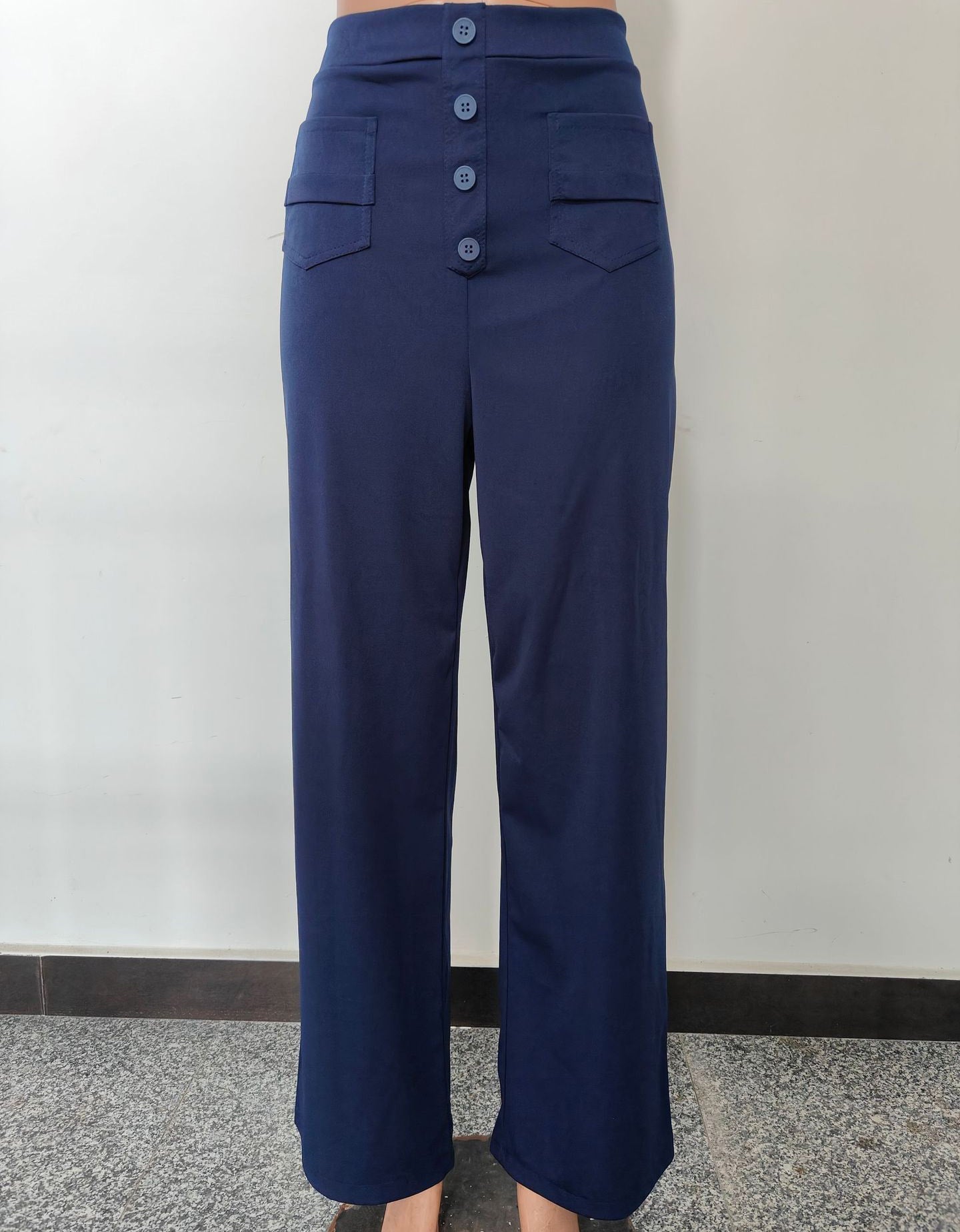 ??50% de réduction??Haute élasticité - Pantalon décontracté à jambe droite et taille haute
