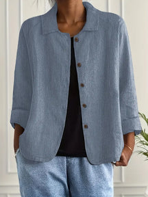 Chloe | Dames Casual Knoop Voorkant Lichtgewicht Jas