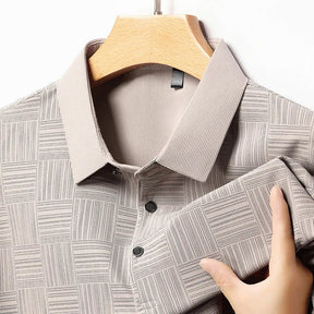 Monarch – Chemise Homme à Imprimé Géométrique en Tissu Texturé