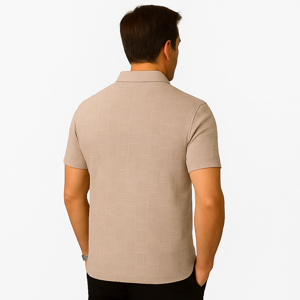 Monarch – Chemise Homme à Imprimé Géométrique en Tissu Texturé
