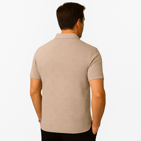 Monarch – Chemise Homme à Imprimé Géométrique en Tissu Texturé