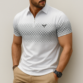 Monarch – Polo Homme à Imprimé Géométrique avec Fermeture Éclair – Élégant et Confortable au Quotidien