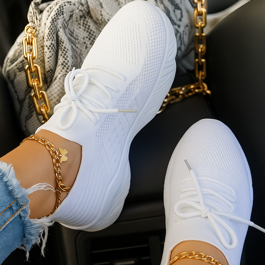 Monarch Baskets RespiraFlex – Maille Aérée à Lacets, Semelle EVA