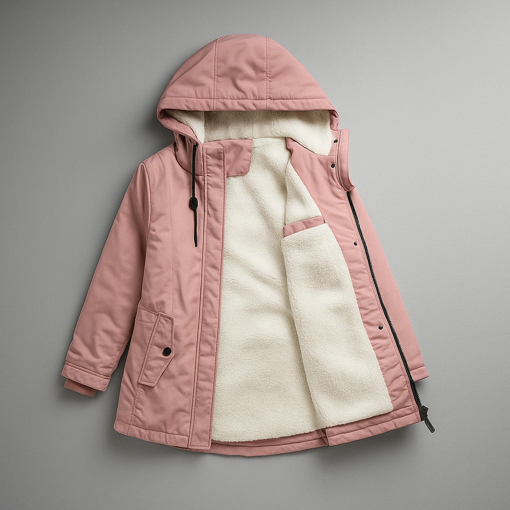 Parka CozyFleece™ met capuchon – 2-in-1 fluwelen voering