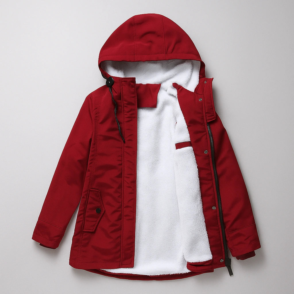 Parka CozyFleece™ met capuchon – 2-in-1 fluwelen voering