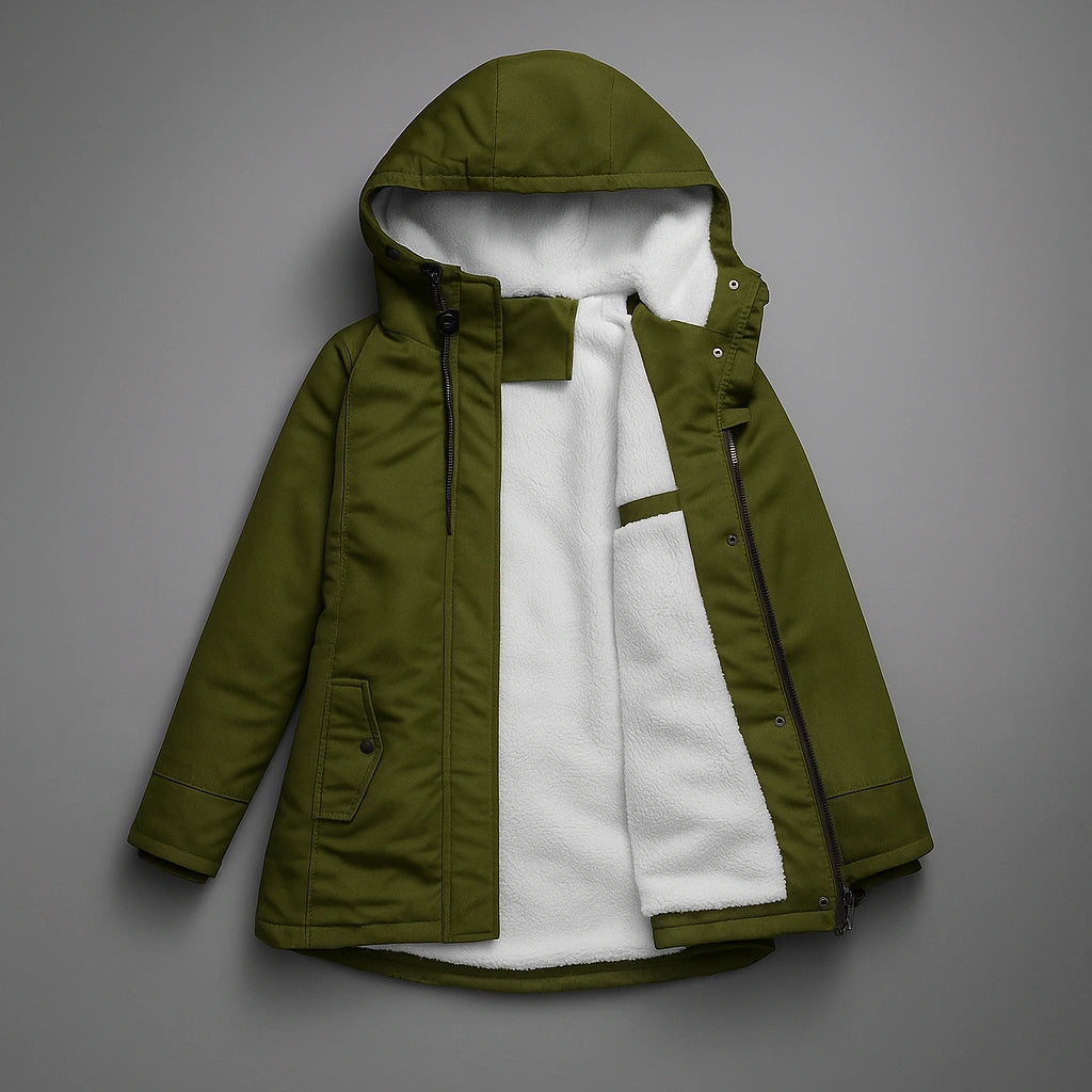 Parka CozyFleece™ met capuchon – 2-in-1 fluwelen voering