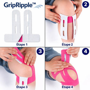 Kinesiotape Pré-découpée pour le Genou – GripRipple™