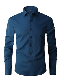 Oliver | Heren Slim Fit Overhemd met Knoopsluiting