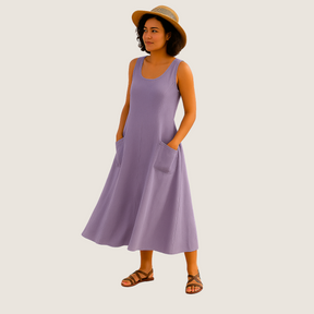 Monarch Robe Midi Isadora – Élégance Décontractée avec Poches