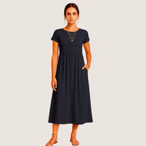 Monarch Robe Midi Alice – Élégance Décontractée et Intemporelle