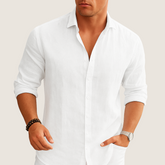 Monarch Chemise Lin & Coton – Élégance Décontractée Automne