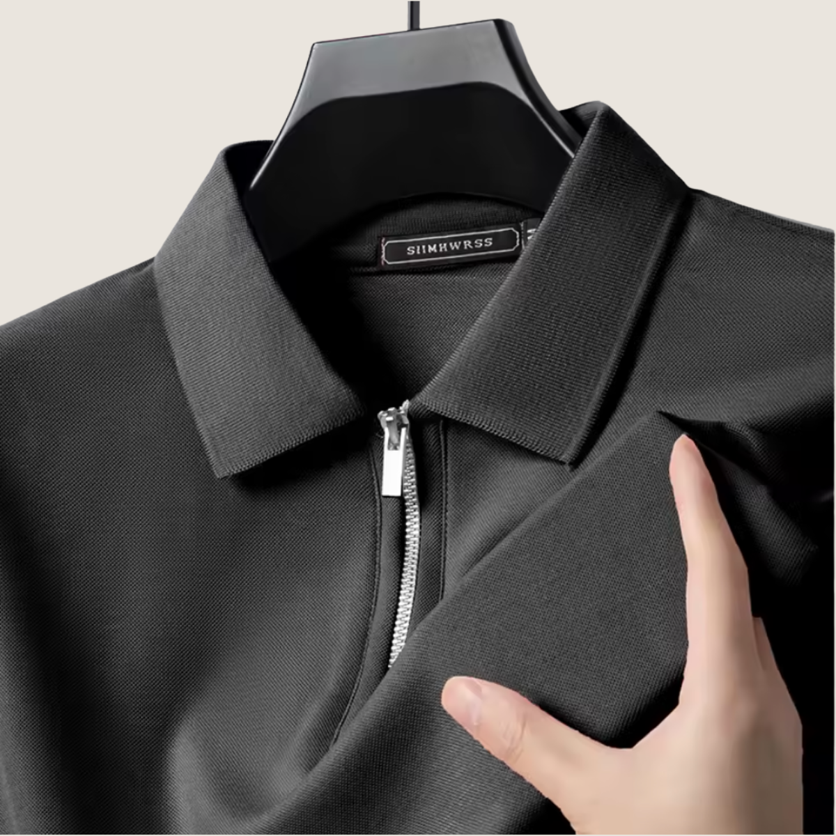 Monarch heren polo met rits – Moderne stijl en licht comfort
