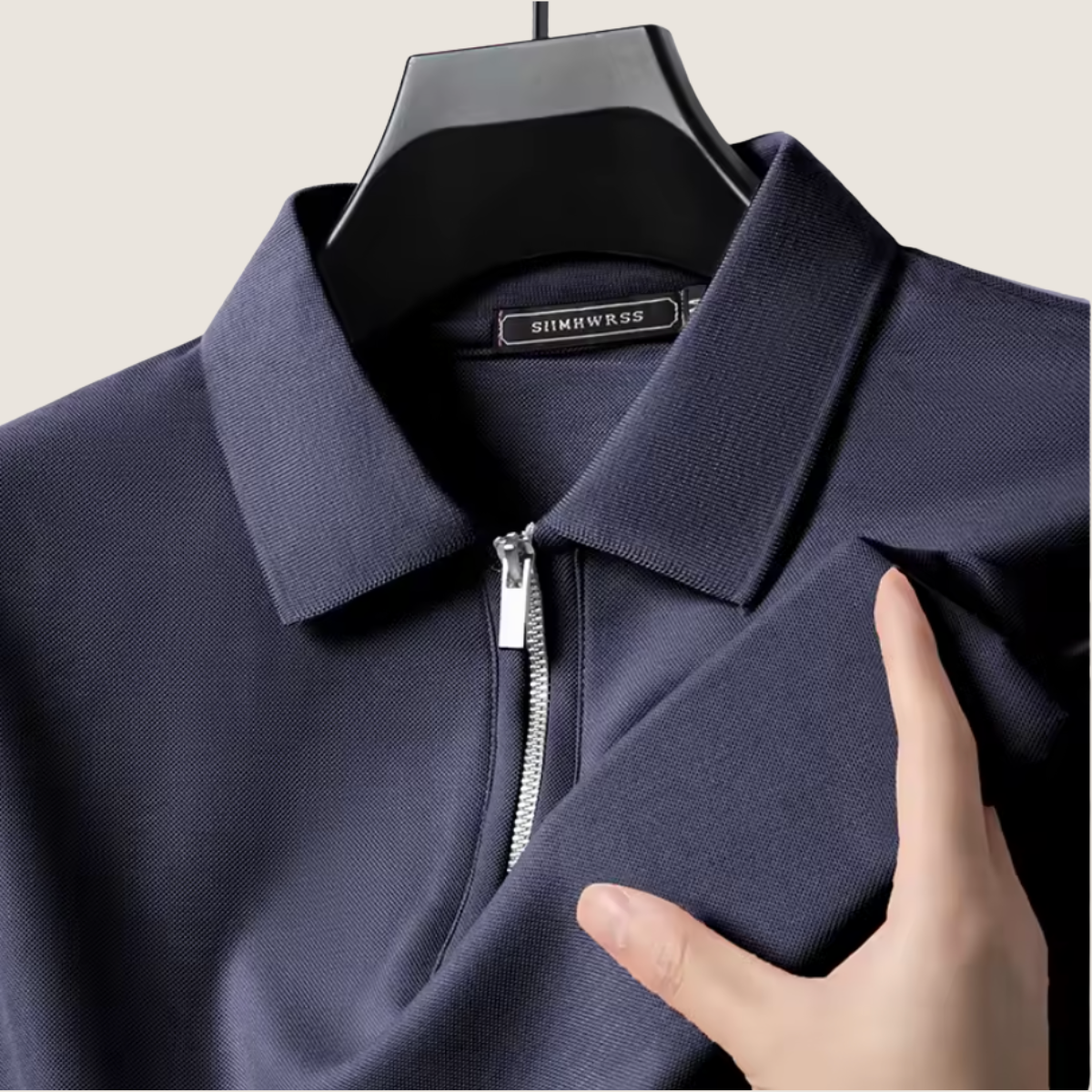 Monarch heren polo met rits – Moderne stijl en licht comfort