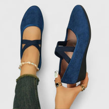 Dahlia | Dames Orthopedische Flats met Kruisbandjes