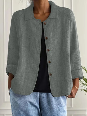 Chloe | Dames Casual Knoop Voorkant Lichtgewicht Jas
