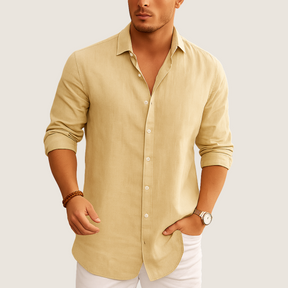Monarch Chemise Lin & Coton – Élégance Décontractée Automne