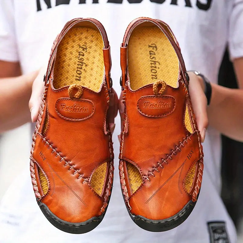 Sandales décontractées en cuir souple de haute qualité pour hommes - MonarchWay™