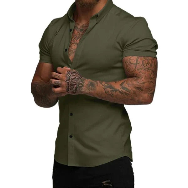 Slim Fit EasyFit™ Overhemd – Stijl en Comfort met 4D Stretch Technologie