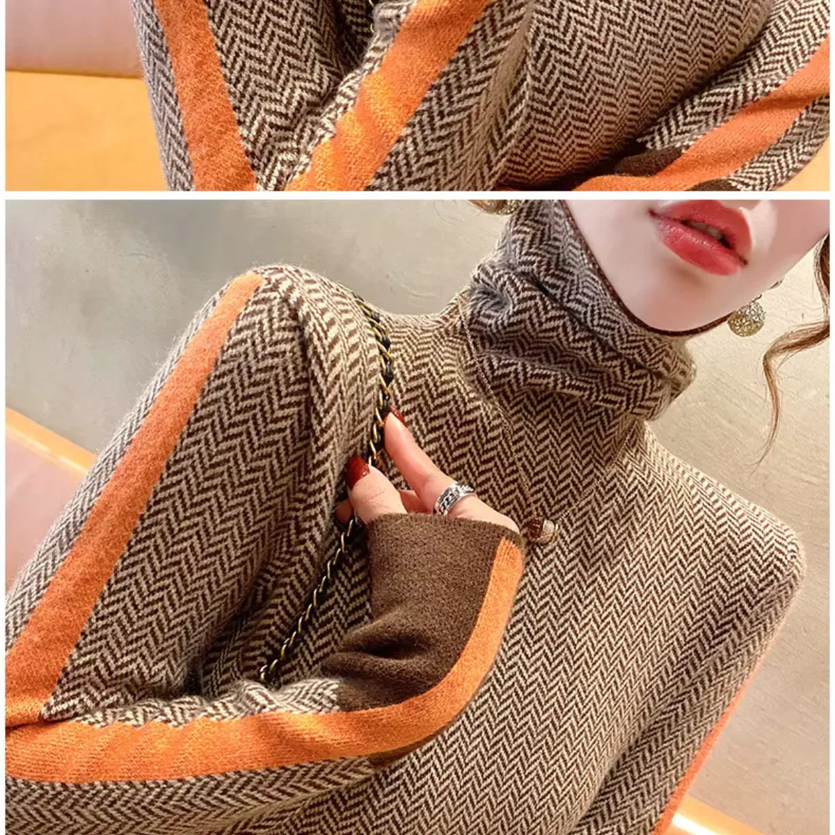 Monarch Wear™ | Pull à col roulé Clémence Signature™