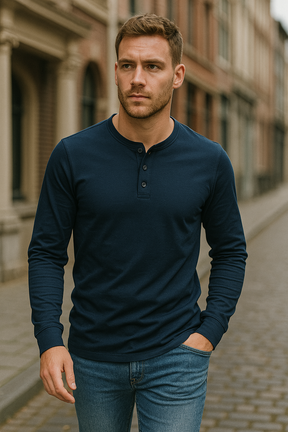 Brandon | Heren Lange Mouwen Shirt met Knopen