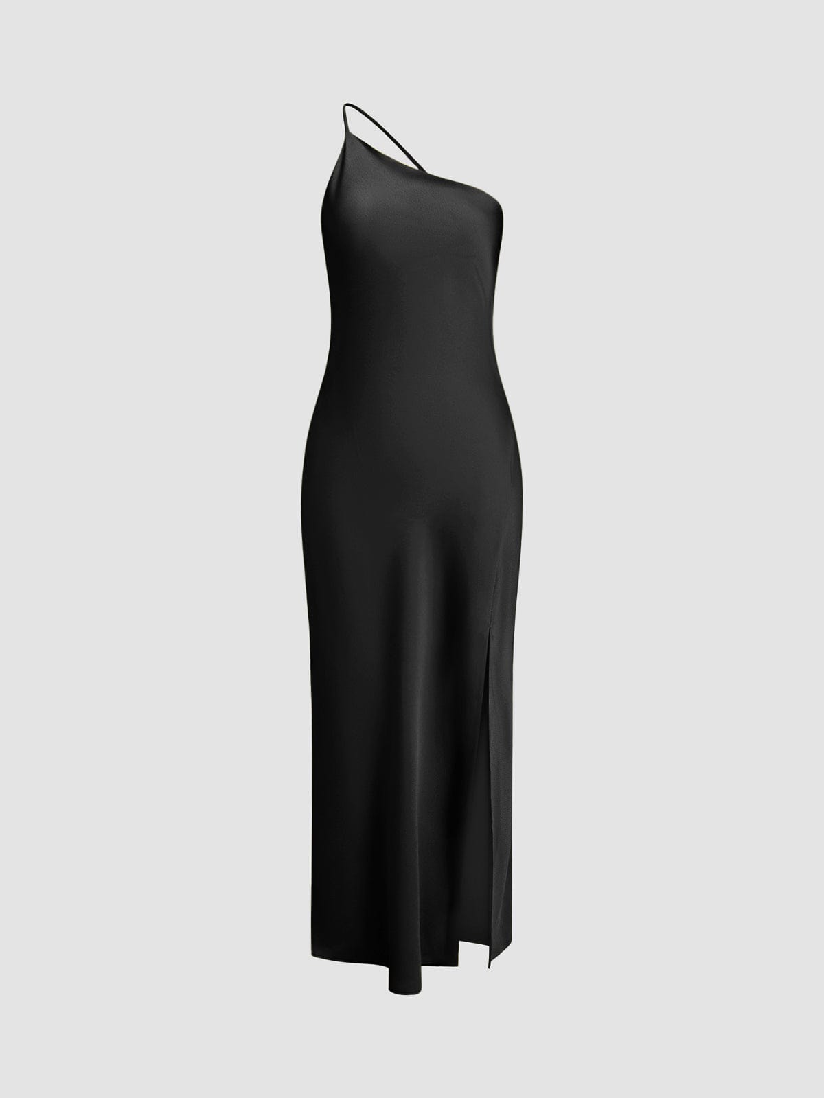 Katharina | Dames elegante mouwloze satijnen maxi-jurk met open rug