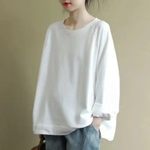 Fee | Dames oversized sweater met ronde hals en lange mouwen