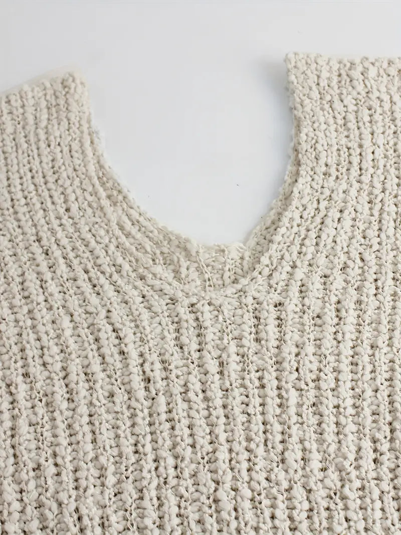 Fenna | Dames grofgebreide oversized trui met off-shoulder hals