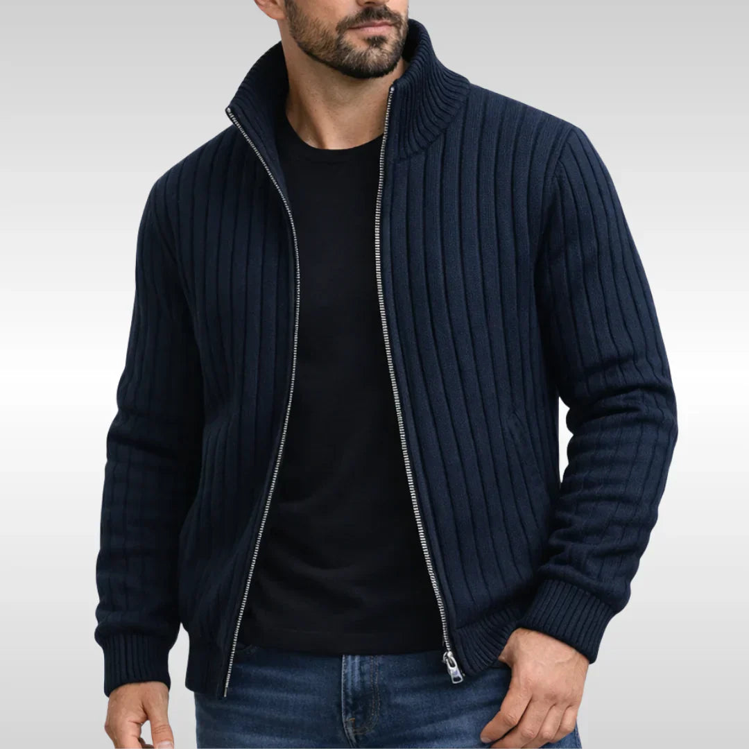 Monarch Wear | Veste zippée classique élégante – RibbedWarm™