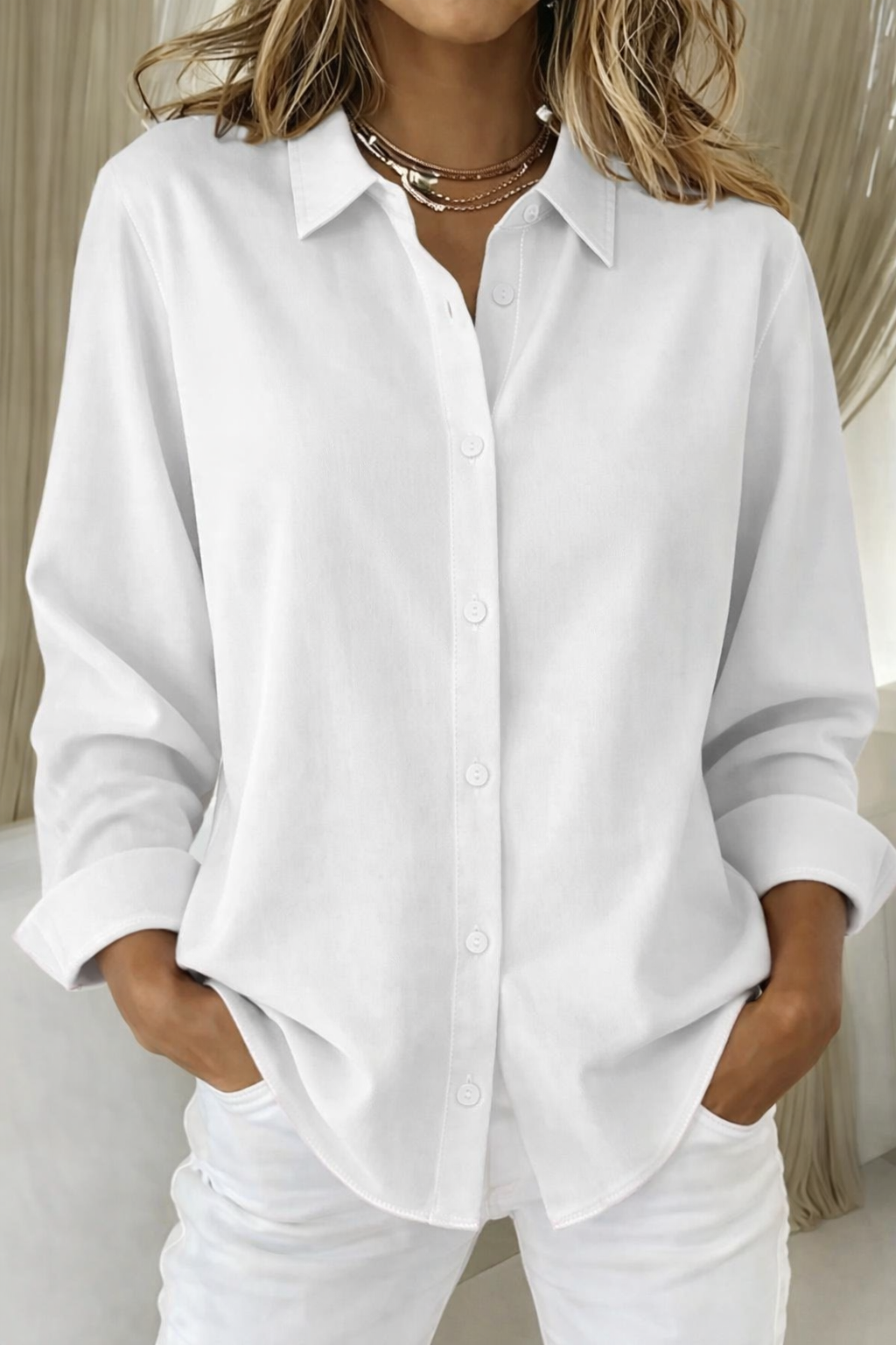 Eliana | Dames Minimalistische Statementstuk Blouse